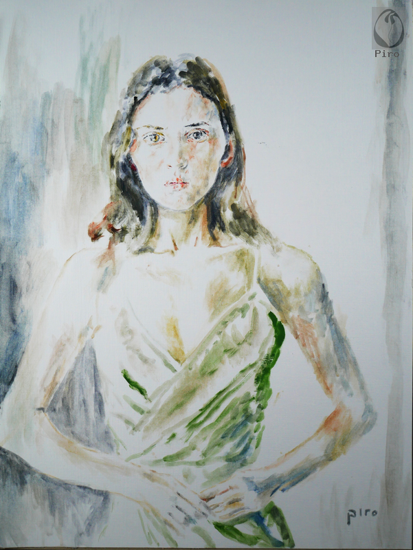 oil on paper - olio su carta di Piro